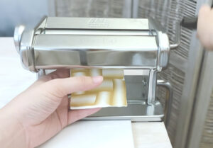 run veneer through pasta machine