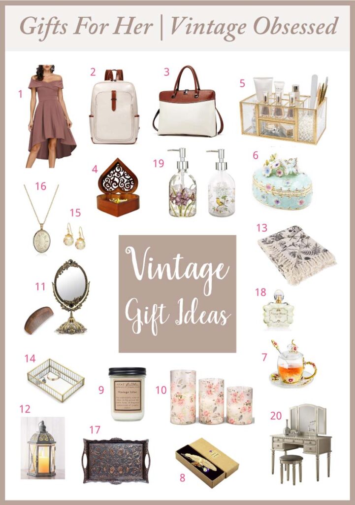 images of various vintage gifts ideas for her