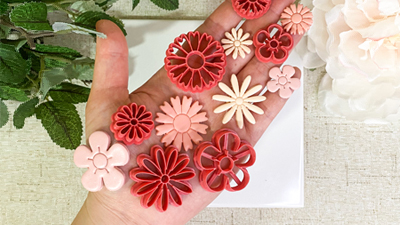 spring flower clay cutter set